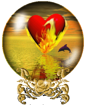 Dauphin et coeur brulant